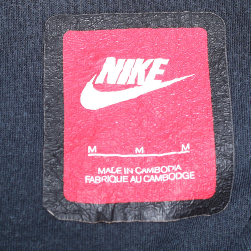 Nike Women Navy Sweatshirt Medium Round Neck Long Sleeve Zip Back