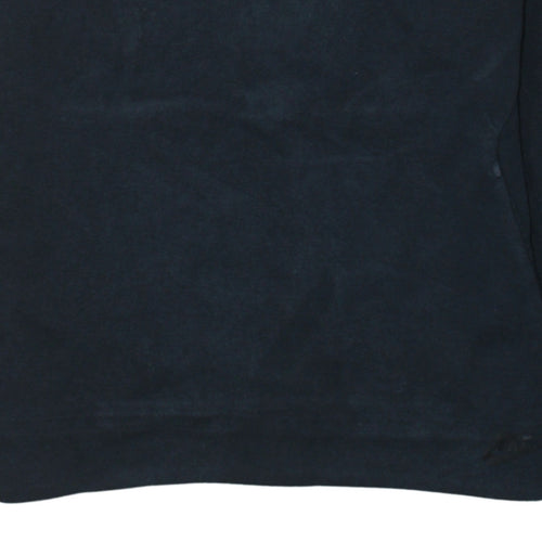 Nike Women Navy Sweatshirt Medium Round Neck Long Sleeve Zip Back