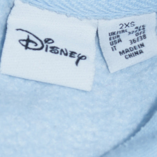 Disney Primark Women Blue 2XS Pullover Sweatshirt Mickey Mouse Graphic