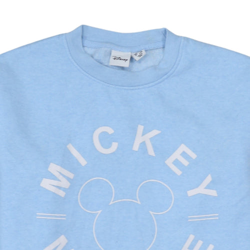 Disney Primark Women Blue 2XS Pullover Sweatshirt Mickey Mouse Graphic