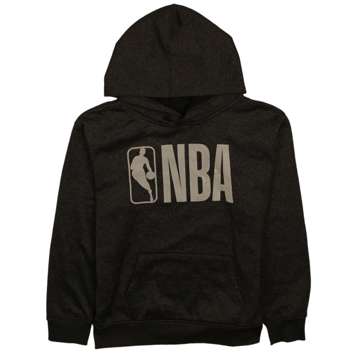 NBA Boys Black Hoodie L (14-16) Pullover Basketball Graphic Sweatshirt
