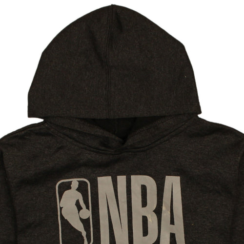 NBA Boys Black Hoodie L (14-16) Pullover Basketball Graphic Sweatshirt