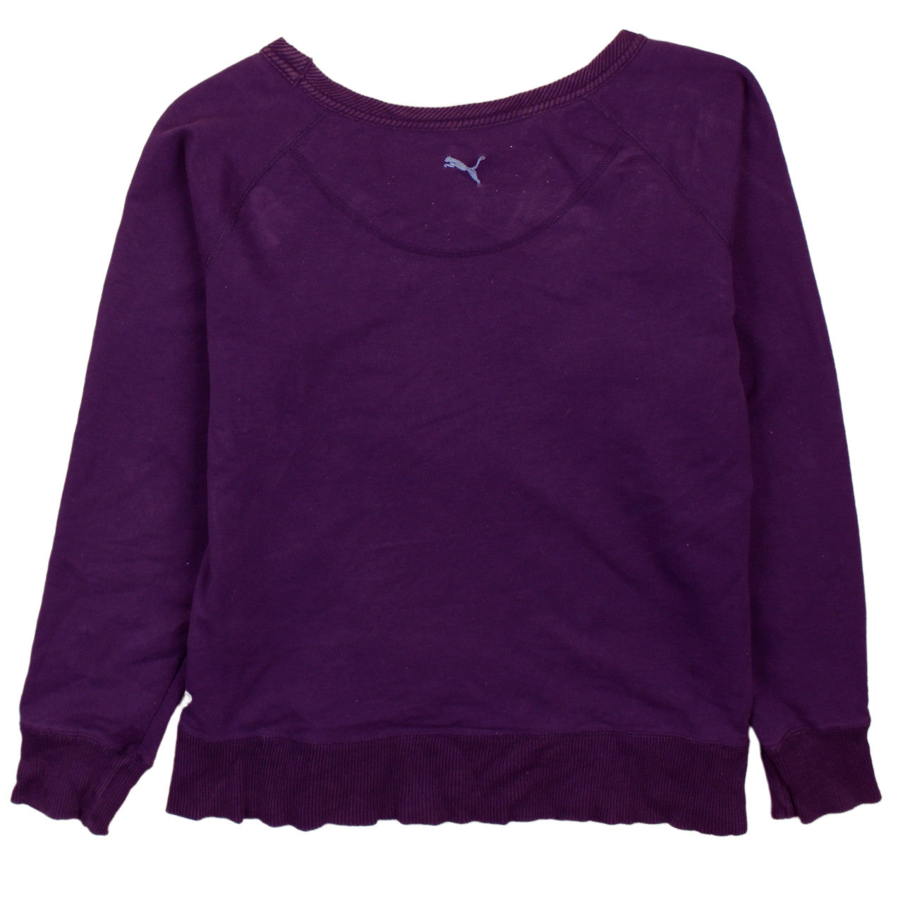 Puma Women's Purple Pullover Sweatshirt UK 12 Crew Neck Logo Print