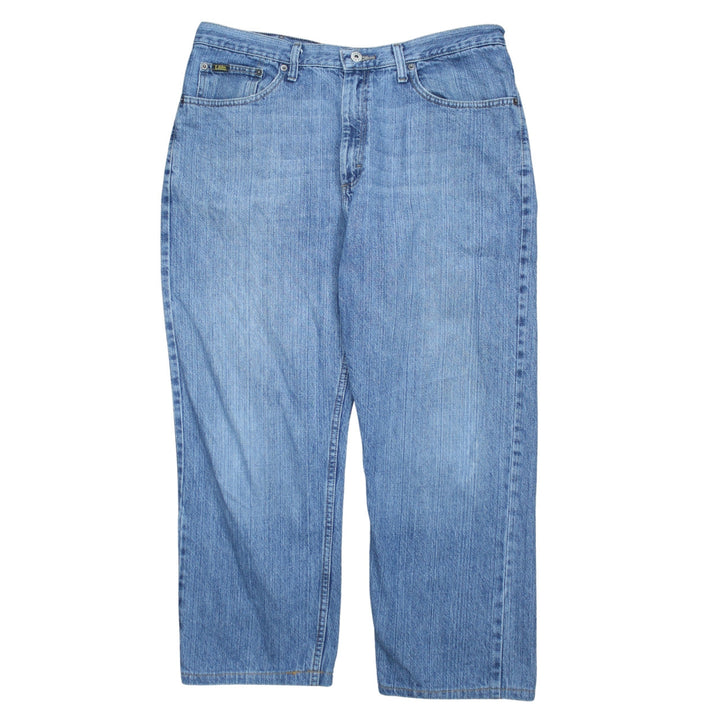 Lee Men's Blue 38x32 Straight Fit Denim Jeans