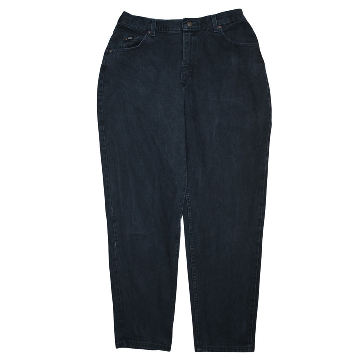 Lee Women's Blue High Rise Tapered Jeans Size 14 Cotton Retro