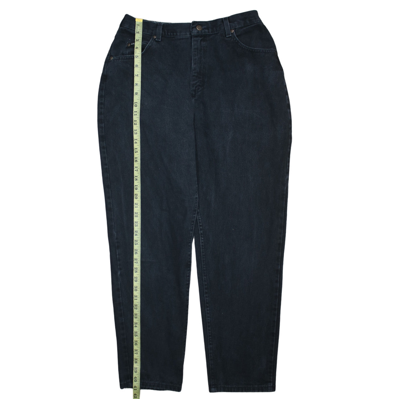 Lee Women's Blue High Rise Tapered Jeans Size 14 Cotton Retro