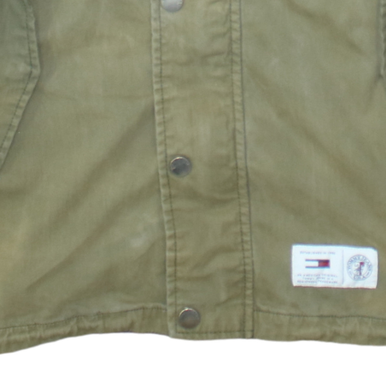 Tommy Jeans Men’s Green Parka Jacket S Hooded Cotton Blend Casual