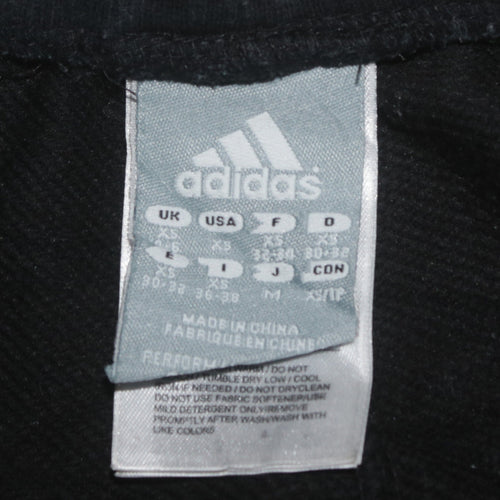 Adidas Women Black XS Jogger Trousers with Pink Stripes