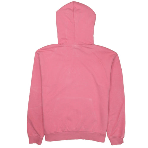 Fila Women Pink Pullover Hoodie L Logo Cotton Casual Sweatshirt