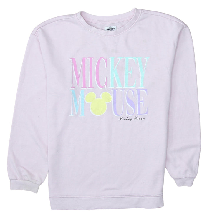 Disney Mickey Mouse Pink Sweatshirt Teens 13-14Y Relaxed Fit
