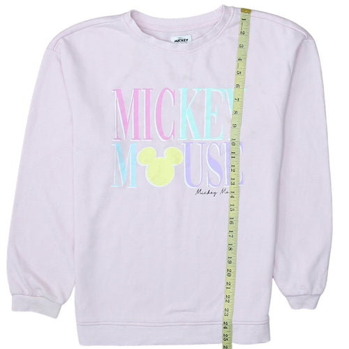 Disney Mickey Mouse Pink Sweatshirt Teens 13-14Y Relaxed Fit