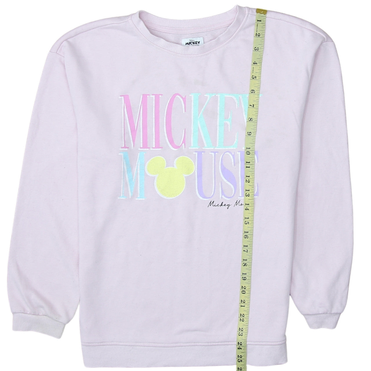 Disney Mickey Mouse Pink Sweatshirt Teens 13-14Y Relaxed Fit