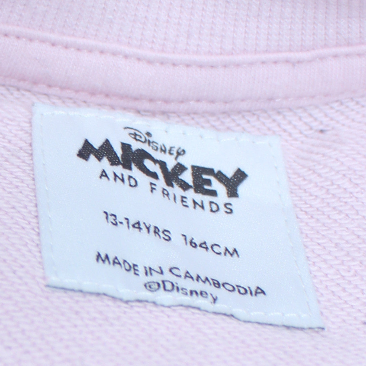 Disney Mickey Mouse Pink Sweatshirt Teens 13-14Y Relaxed Fit