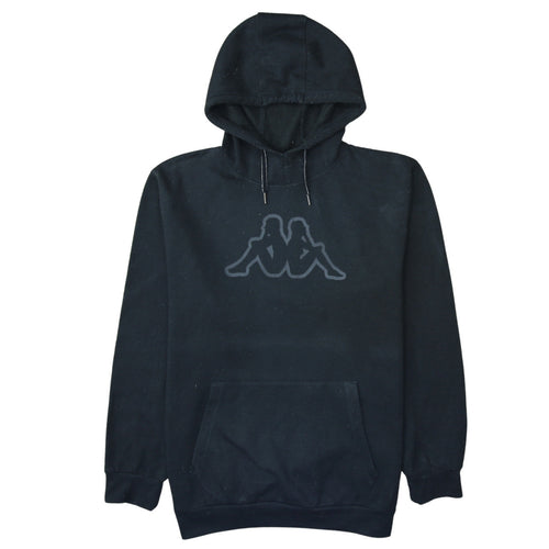 Kappa Men's Black 2XL Pullover Hoodie with Logo Pocket