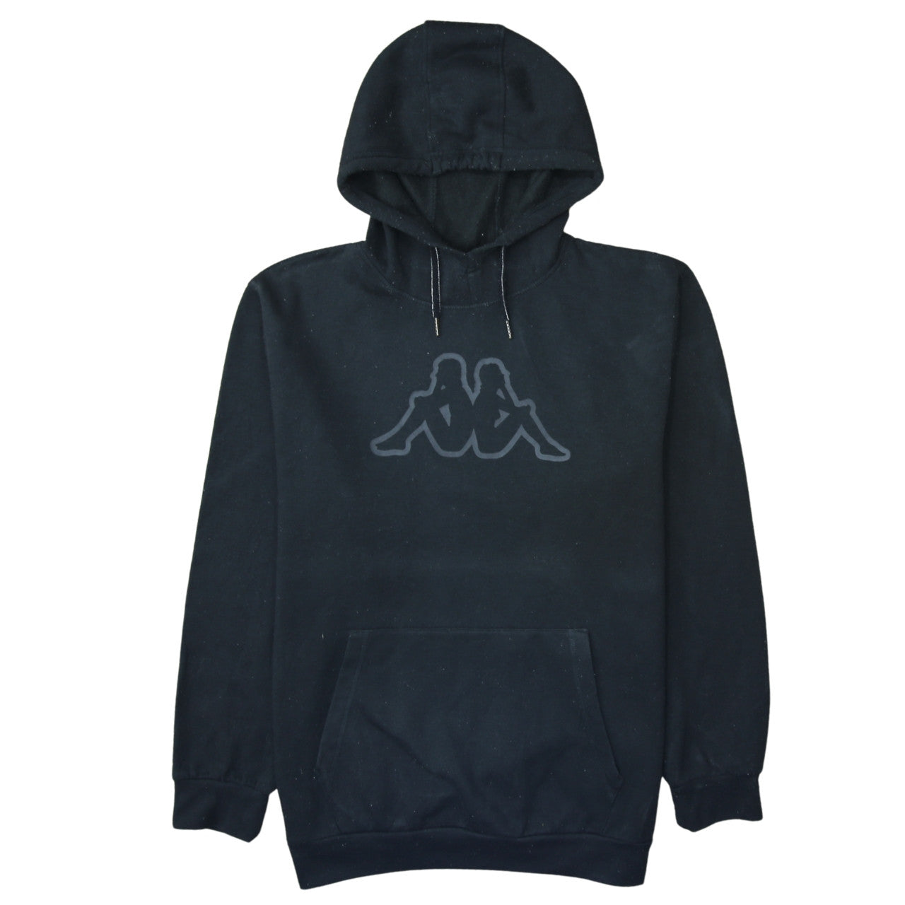 Kappa Men's Black 2XL Pullover Hoodie with Logo Pocket