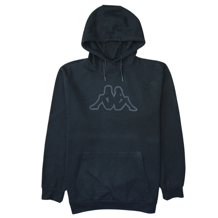 Kappa Men's Black 2XL Pullover Hoodie with Logo Pocket