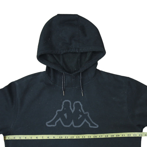 Kappa Men's Black 2XL Pullover Hoodie with Logo Pocket