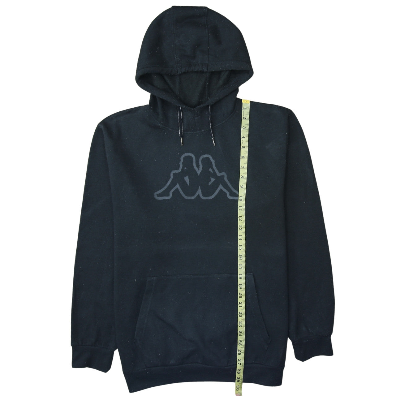 Kappa Men's Black 2XL Pullover Hoodie with Logo Pocket