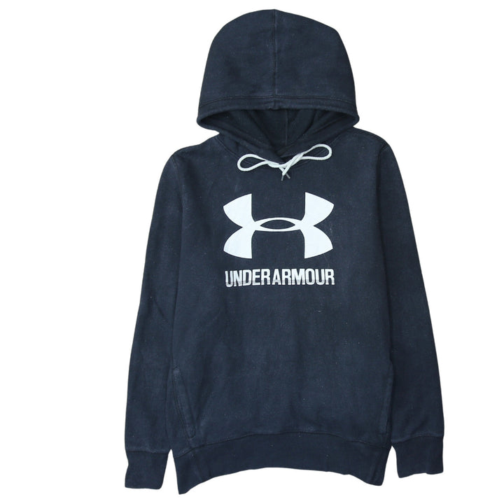 Under Armour Mens Black Pullover Hoodie Size L Loose Fit Fleece