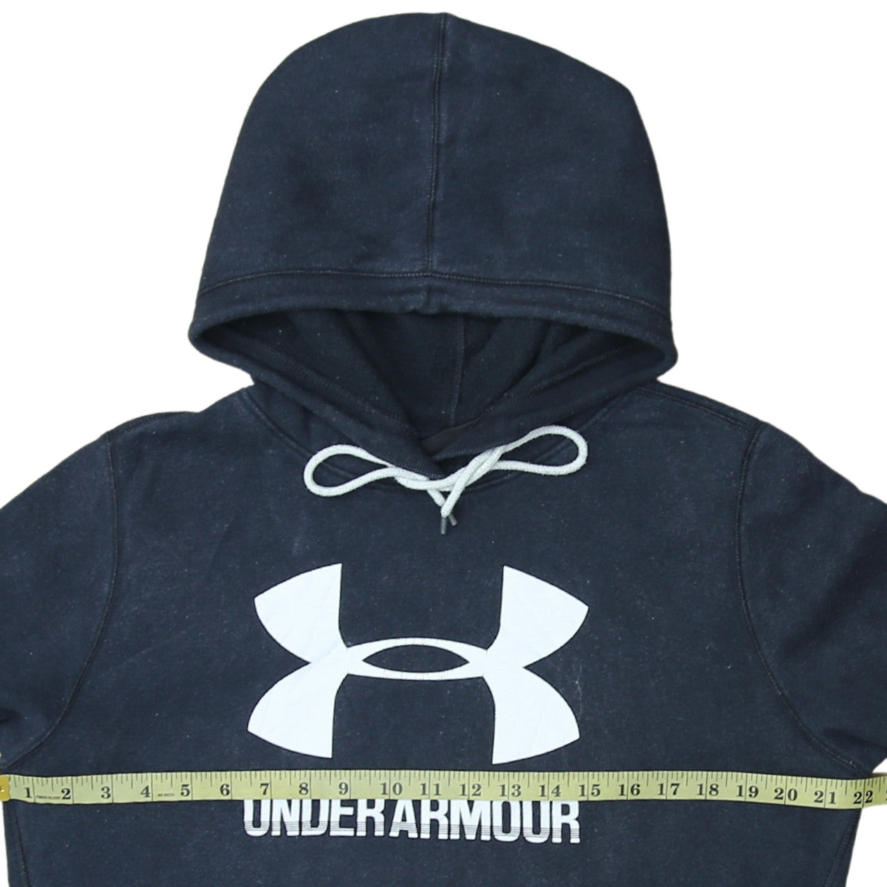 Under Armour Mens Black Pullover Hoodie Size L Loose Fit Fleece