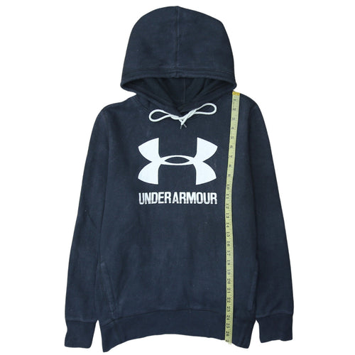 Under Armour Mens Black Pullover Hoodie Size L Loose Fit Fleece