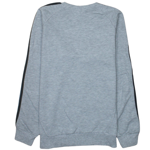 Adidas Men's Grey Crew Neck Pullover Sweatshirt S Regular Fit