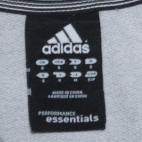Adidas Men's Grey Crew Neck Pullover Sweatshirt S Regular Fit