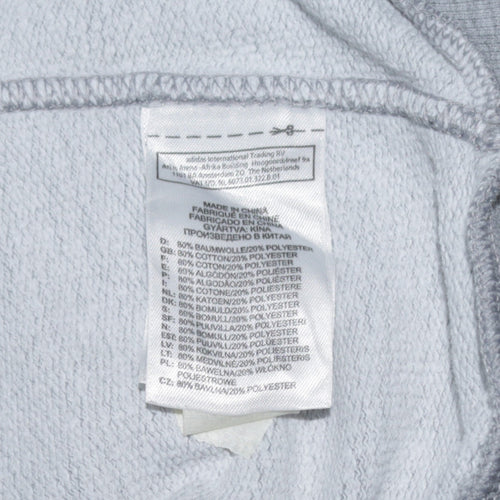 Adidas Men's Grey Crew Neck Pullover Sweatshirt S Regular Fit