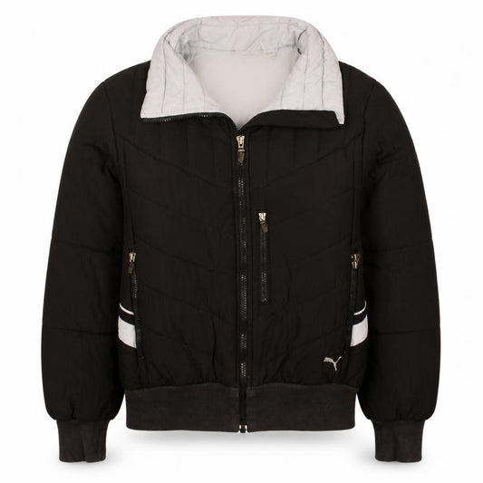 Puma Women Black Mid-Length Full Zip Lined Activewear Jacket M