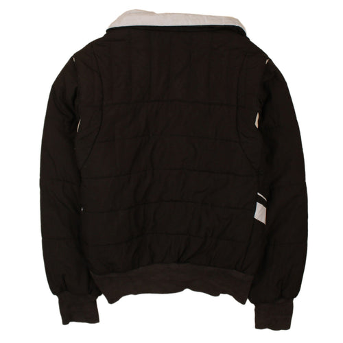Puma Women Black Mid-Length Full Zip Lined Activewear Jacket M