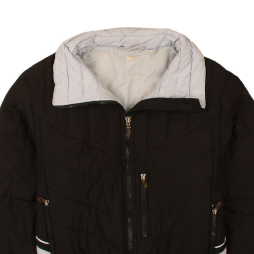 Puma Women Black Mid-Length Full Zip Lined Activewear Jacket M