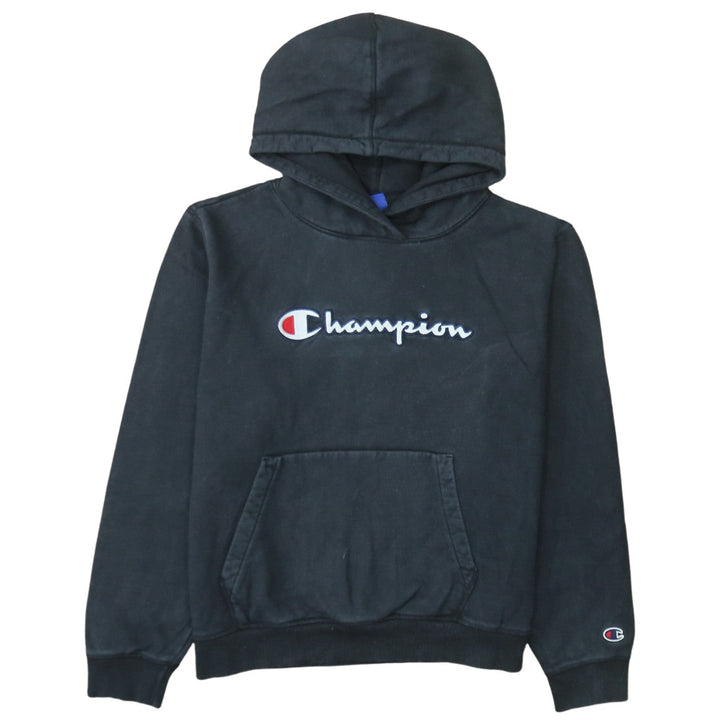 Champion Boys Black Large Pullover Hoodie Cotton Embroidered Logo