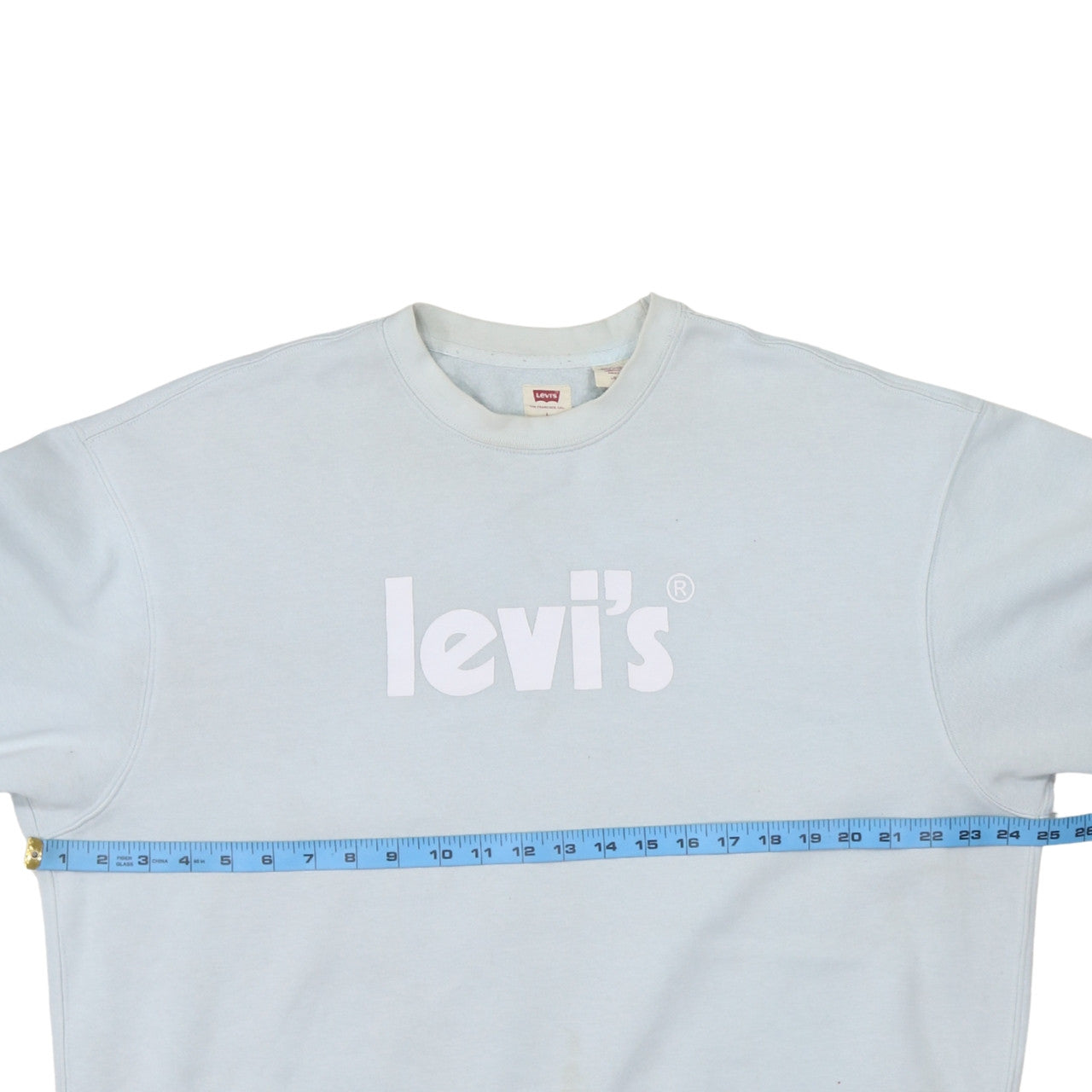 Levi's Men's White Relaxed Fit Crew Neck Sweatshirt L