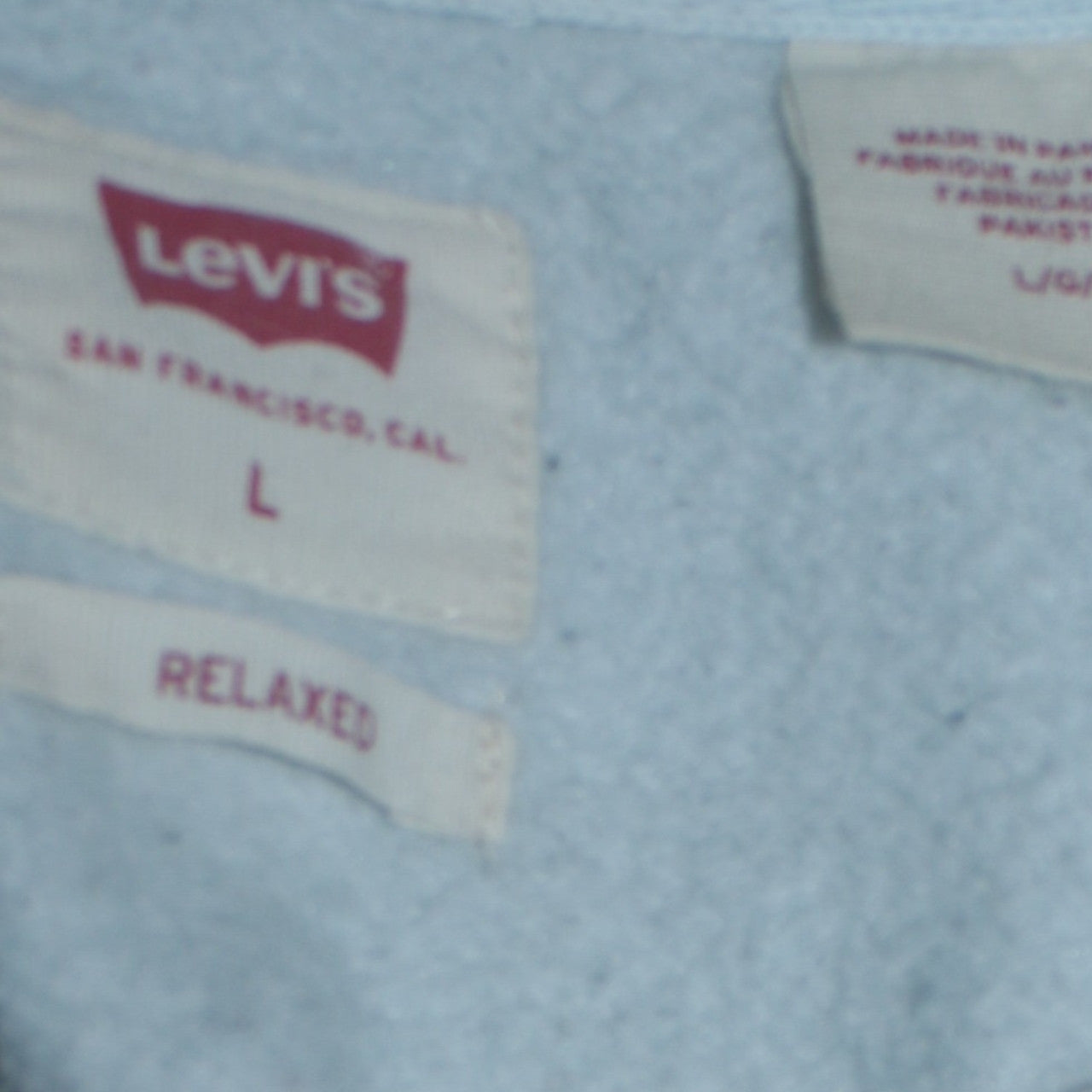 Levi's Men's White Relaxed Fit Crew Neck Sweatshirt L
