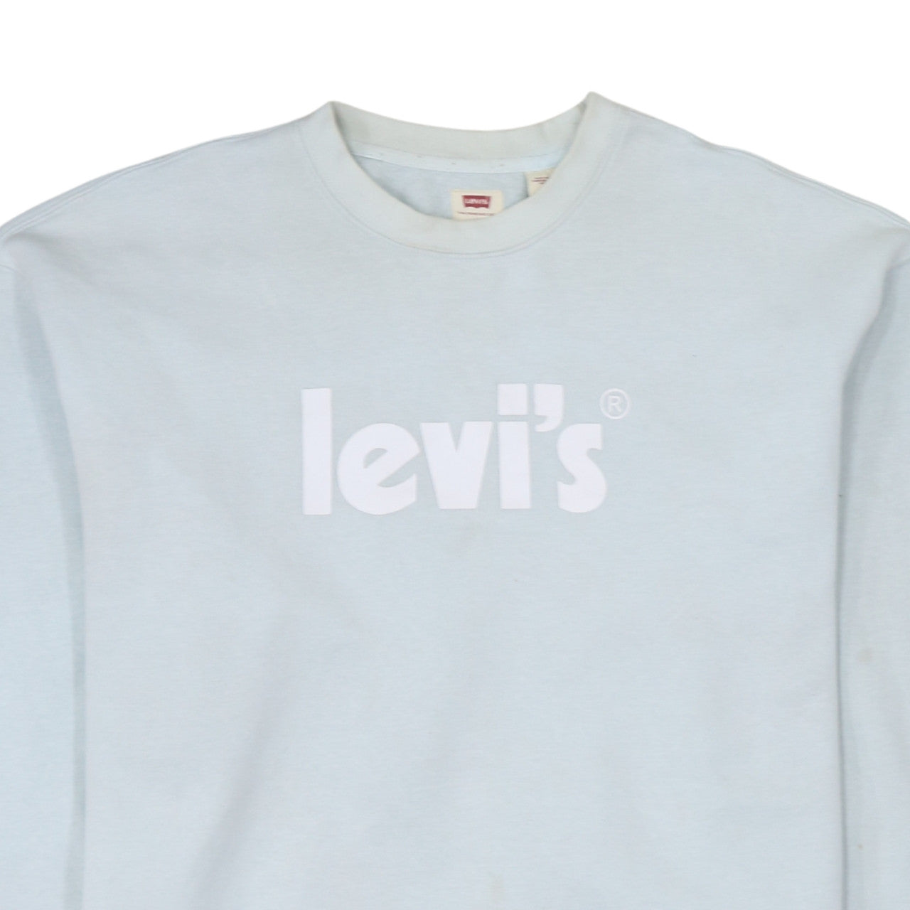 Levi's Men's White Relaxed Fit Crew Neck Sweatshirt L