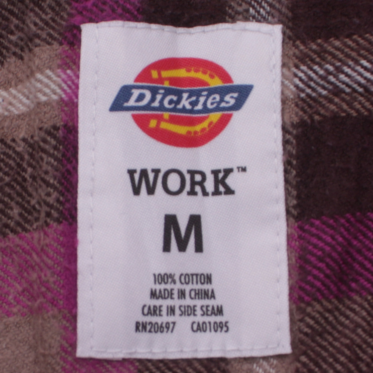 Dickies Women Multicoloured Plaid Flannel Long Sleeve Button-Up Shirt M