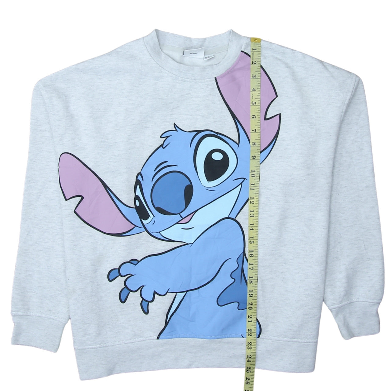 Disney Stitch Grey Sweatshirt Women L Graphic Pullover Jumper
