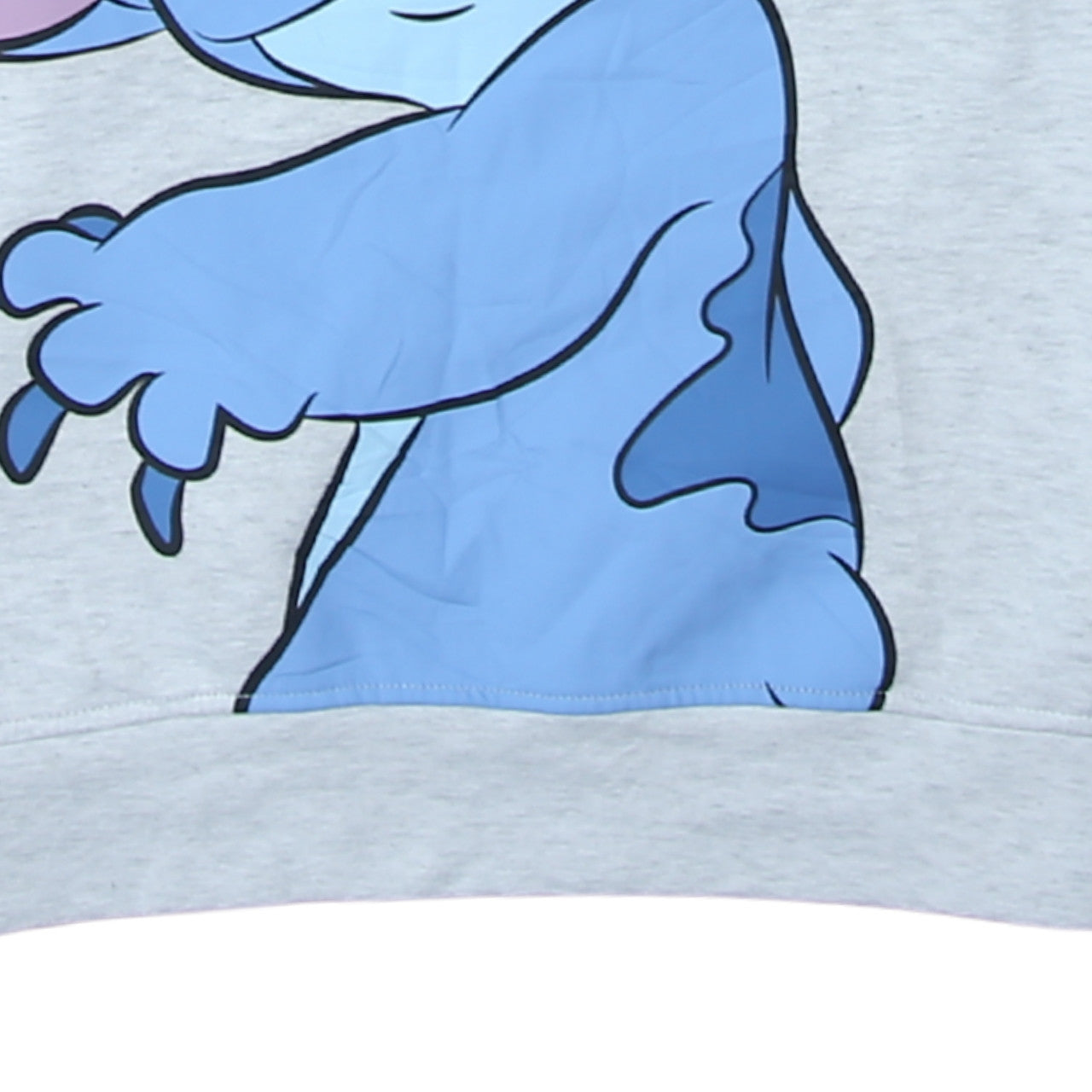 Disney Stitch Grey Sweatshirt Women L Graphic Pullover Jumper