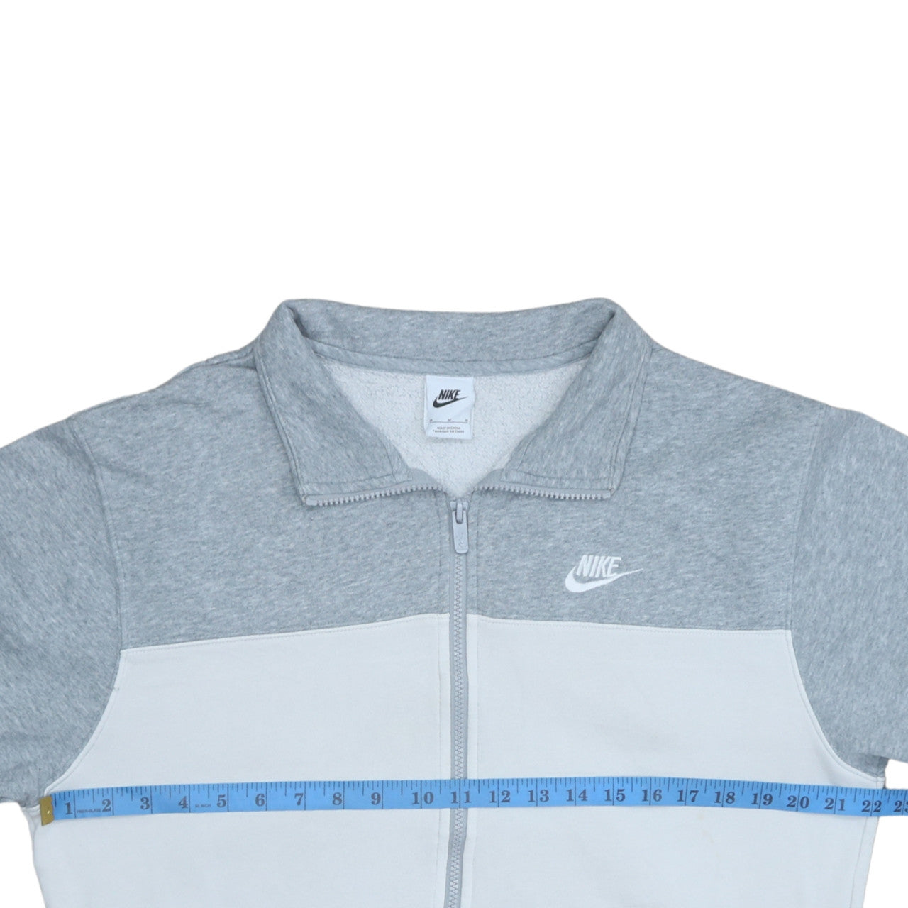 Nike Men’s Grey Colourblock Track Jacket Size M Full Zip