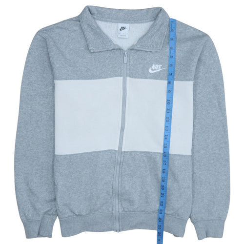 Nike Men’s Grey Colourblock Track Jacket Size M Full Zip