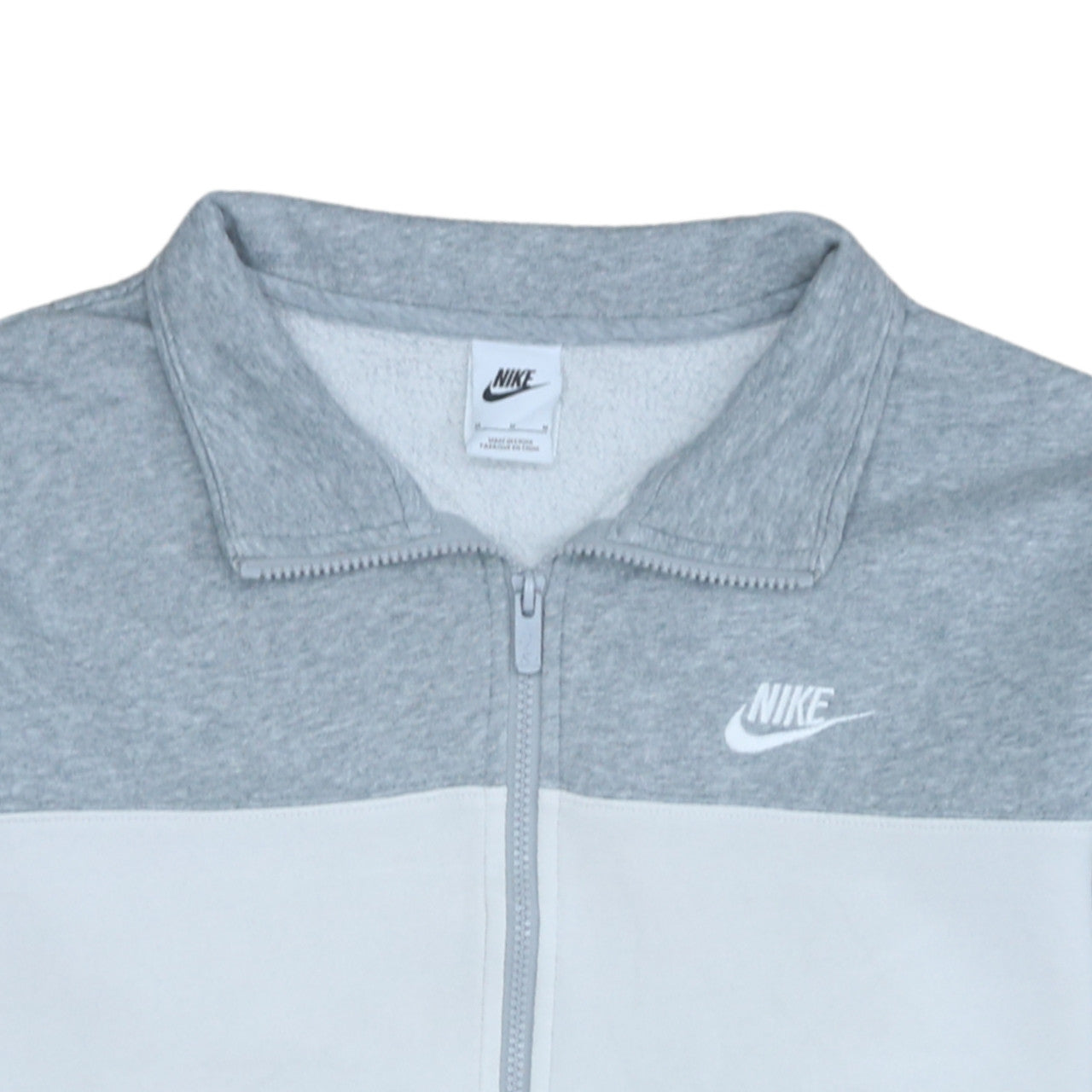Nike Men’s Grey Colourblock Track Jacket Size M Full Zip