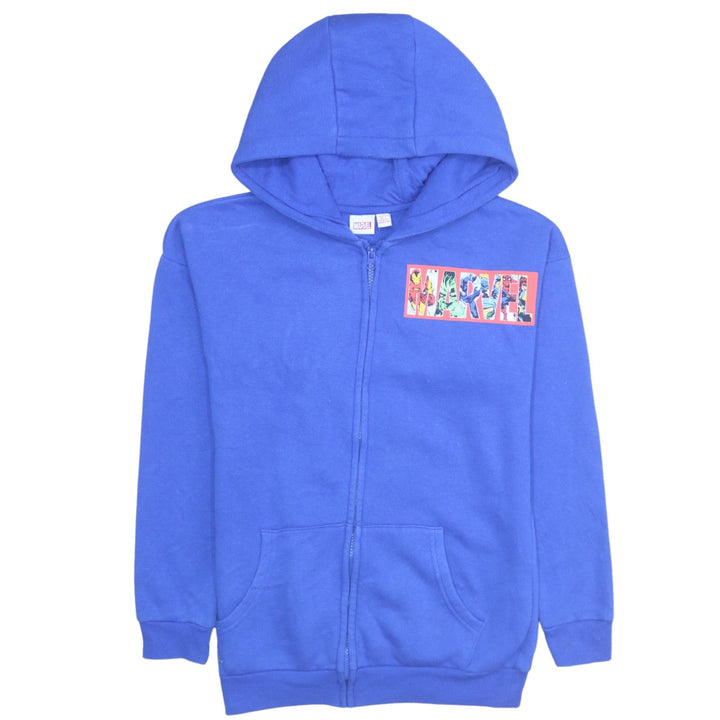 Marvel Boys Blue Full Zip Hoodie 11-12 Years Superhero Graphic Fleece