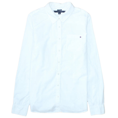 Tommy Hilfiger Men's White Classic Fit Cotton Button-Up Shirt M