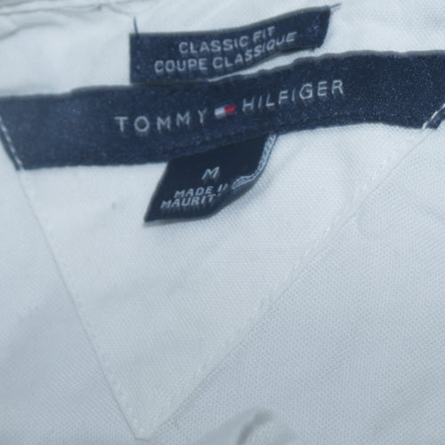 Tommy Hilfiger Men's White Classic Fit Cotton Button-Up Shirt M