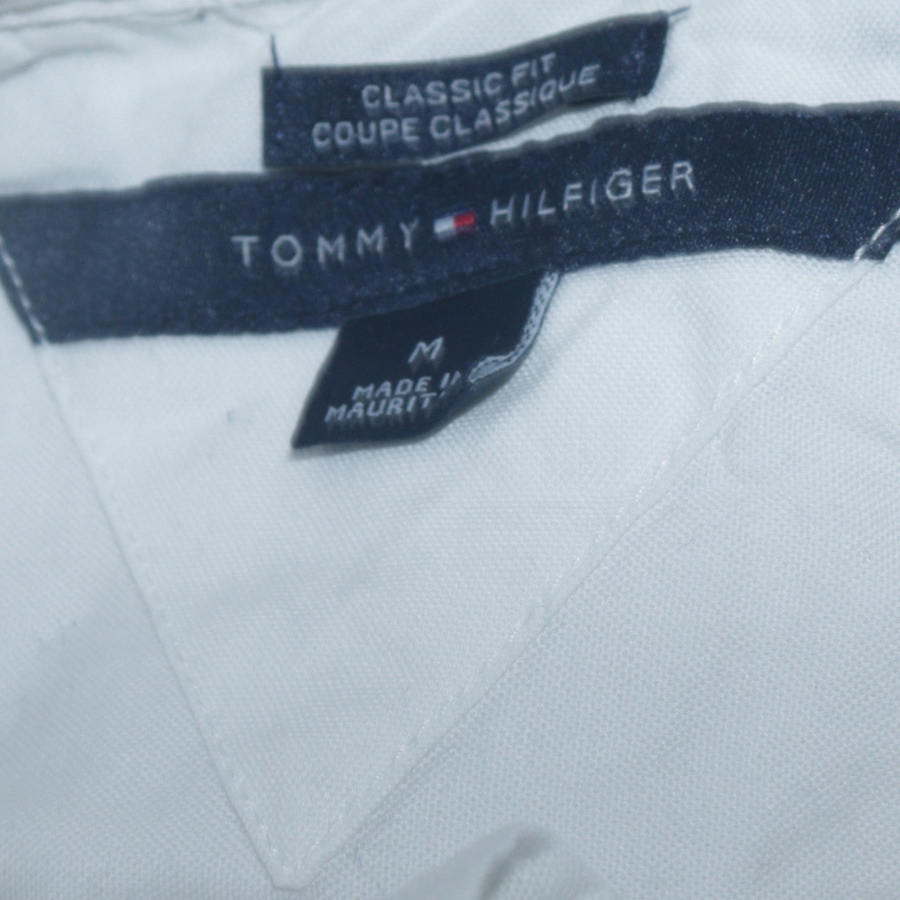 Tommy Hilfiger Men's White Classic Fit Cotton Button-Up Shirt M