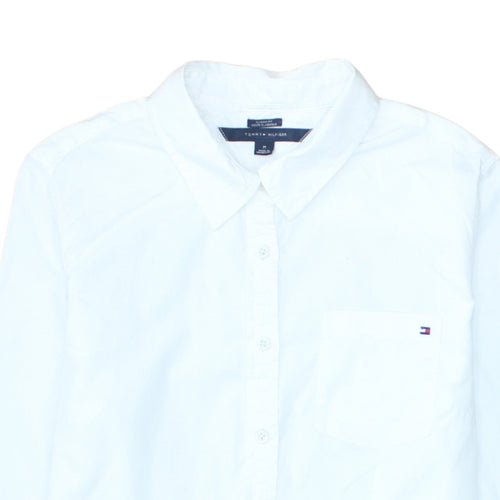 Tommy Hilfiger Men's White Classic Fit Cotton Button-Up Shirt M