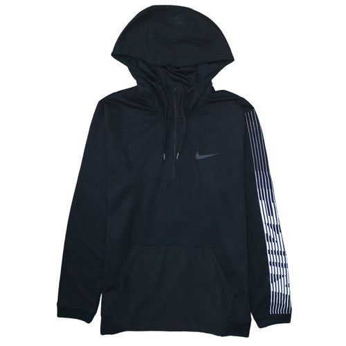 Nike Men's Black Dri-Fit 1/4 Zip Pullover Hoodie Size M