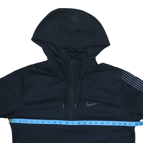 Nike Men's Black Dri-Fit 1/4 Zip Pullover Hoodie Size M