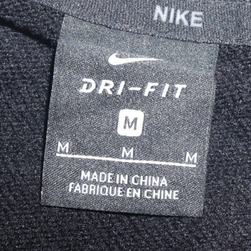 Nike Men's Black Dri-Fit 1/4 Zip Pullover Hoodie Size M
