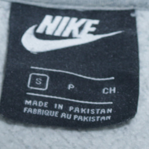 Nike Men's Grey Pullover Hoodie Size S Regular Fit Fleece Sweatshirt
